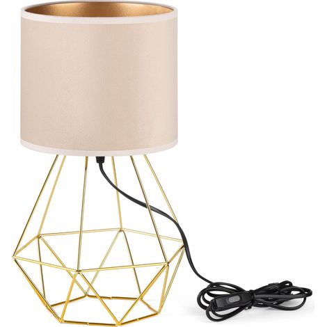 Lámpara Tornado asbz terciopelo beige-dorado (1/5)