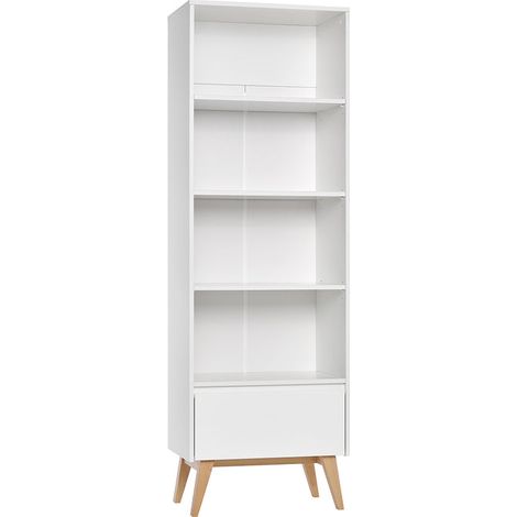 Bibliothèque colonne Pinio Swing - Blanc et bois (1/3)