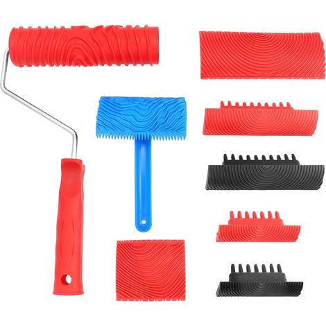 Juego de 8 herramientas con efecto madera, peine con efecto madera para decoración de paredes y muebles, para decoración del hogar DIY