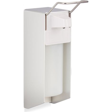 Dispensador de jabón de pared práctico baño 28 x 8 x 15 cm de plástico blanco 130004161 (1/4)
