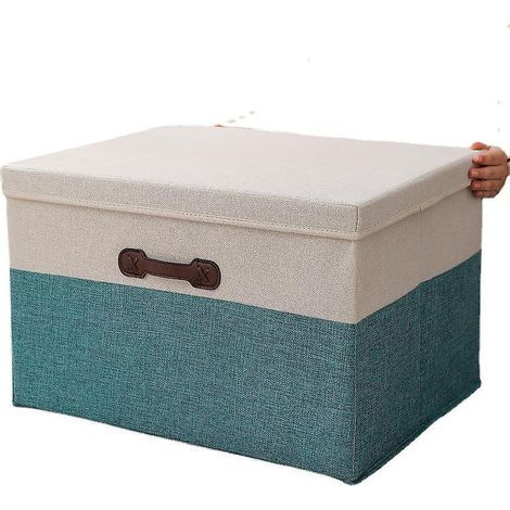 armoire De Maison De Bote De Rangement Pliante En Tissu Vert 30l (40x30x25cm) (1/5)