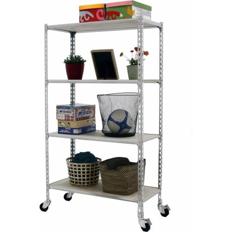 Estantería SIMONRACK Maderclick mobile mini 4/500 1500 galva/madera (1/4)