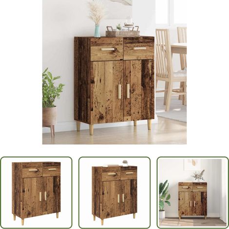 vidaXL Wohnzimmer - Sideboard Altholz 34 x 69,5 x 89 cm Holzwerkstoff (1/5)