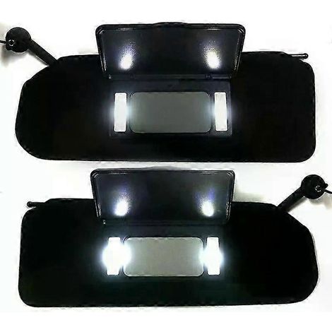 Front-Sonnenblenden mit Spiegeln und LED-Beleuchtung, passend für Chevrolet Corvette C5 (1997–2004), Teilenummer: 10442033, 10442034-JXLGV (1/5)