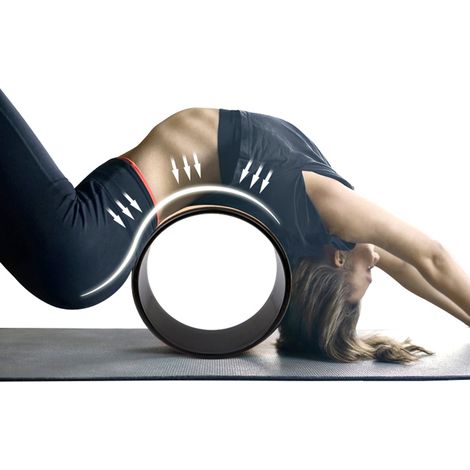 Roue de Yoga Professionnelle en TPE avec Lotus Bouddha pour Pilates, Entraînement du Dos et Gym (1/5)