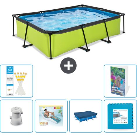 Exit Pool Rechteckig - 300x200x65 cm - 7-teilig S311