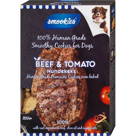Smookies Rindfleisch & Tomate, 200g - ein Keks, den Hunde lieben