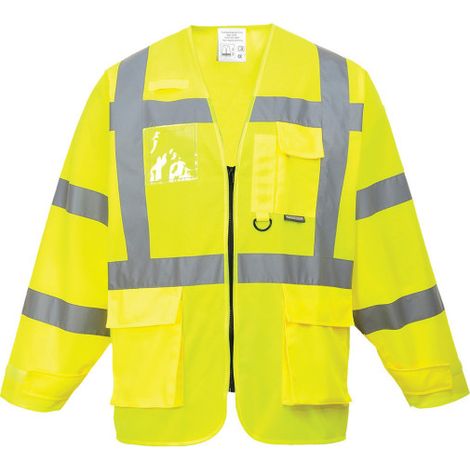 Chaqueta Executive de A.V con cremallera frontal y cintas reflectantes S475 XL Amarillo