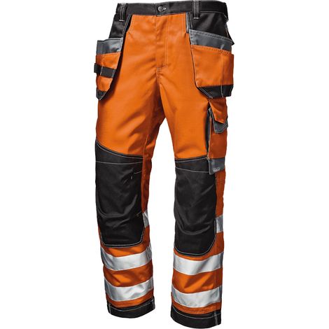 SIR SAFETY SYSTEM RUSH Pantalon de travail multipoches orange haute visibilité Taille XS