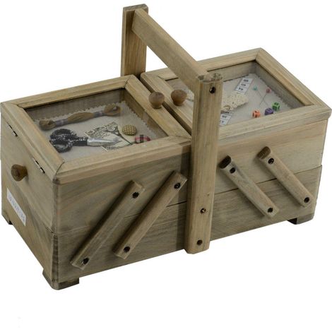 Werkbank aus Palisander 2 Schubladen cm33x16h22 (1/4)