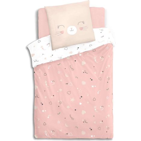 Parure de lit enfant 100% coton réversible CHAT (1/5)