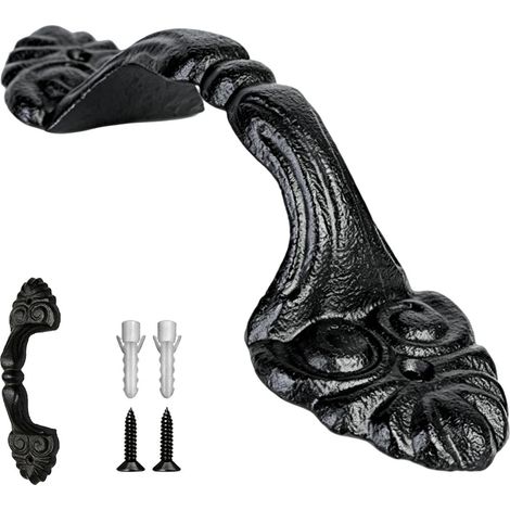 Robuste Poignée Porte Coulissante, 22cm Poignée en Fer Forgé (1/5)