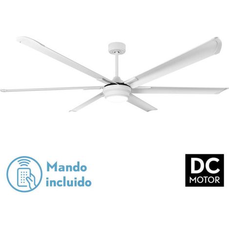 FABRILAMP Ventilator Dc Marea 30w White 6 Blades Aluminium 198d 6vel. 3 Farben 3250lm Fernbedienung, Speicher, Timer