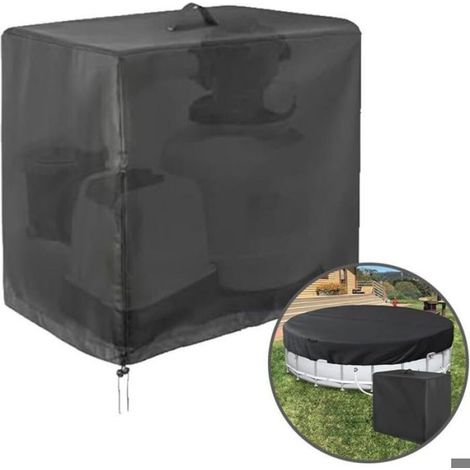 Housse Pompe Piscine - Tissu Oxford 420D Impermeable - Pour Filtre A Sable - 66 x 62 x 72 cm - 1 Piece (1/5)