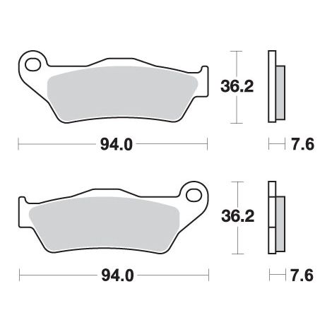 Plaquettes de frein SBS KH181 Street Standard Céramique Noires