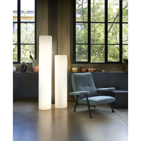 Fluo Light white - Ø 30 / 80 cmLampada da terra in polietilene per interni ed esterni originale Slide made in Italy bar ristorante piscina hotel (1/2)