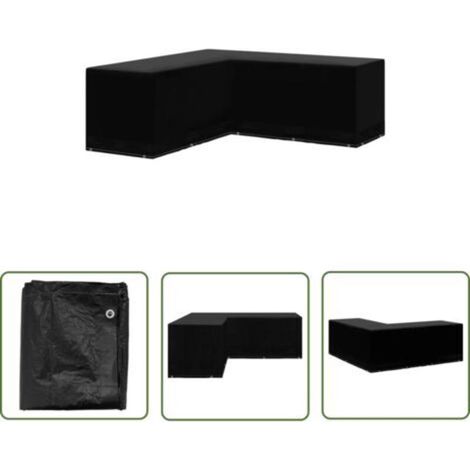 The Living Store L-Shaped Garden Furniture Cover with 12 Eyelets, 250x250x90 cm - Garden Furniture Covers - Garden Cover - Outdoor Furniture Protection - Rattan Cover - A Cover (1/5)