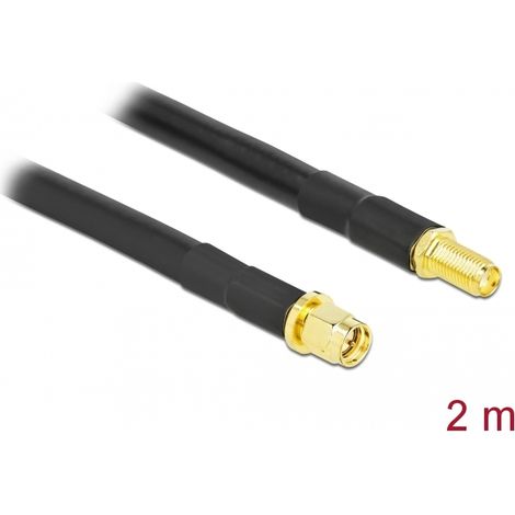 Delock Cable de antena de macho SMA a hembra SMA LMR/CFD300 2 m low loss