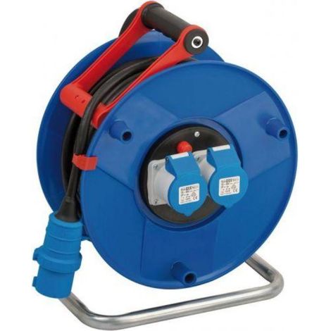 Enrollacables Garant® IP44 H07RN-F3G2,5 con tomas CEE y cable de 25 m BRENNENSTUHL