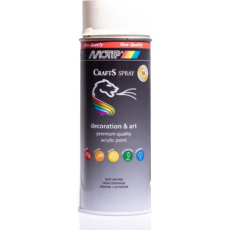 Vernice spray acrilica RAL 9010 Palette Bianco lucido 400 ml CRAFTS (1/5)