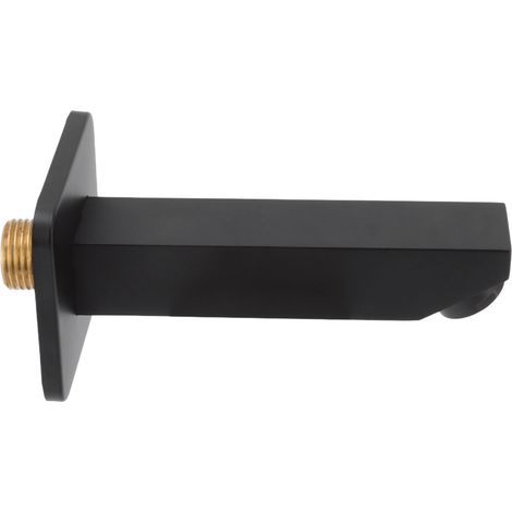 Robinet de baignoire en cuivre G1/2, bec de baignoire encastré sans soudure, noir (1/5)