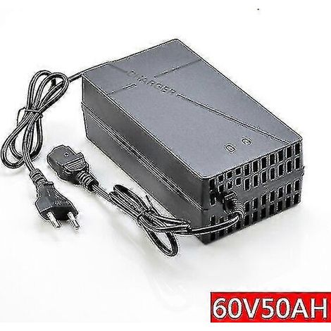 Chargeur intelligent pour batteries au plomb-acide 48 V, quads et karts (standard 60 V 50 Ah), 60 V, 72 V et 96 V, 50 Ah, pour tricycles électriques, vélos, scooters (1/5)