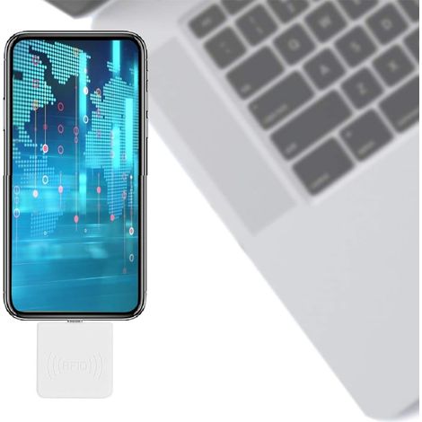 Adaptateur sans Lecteur de Carte, Convertisseur USB pour Téléphone Portable, Compatible avec & (White) (1/5)