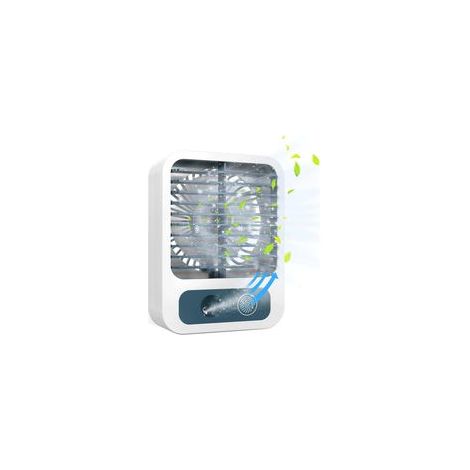 Mini ventilateur de bureau brumisateur avec réservoir 60 ml, 3 vitesses, USB rechargeable, silencieux pour maison et extérieur –