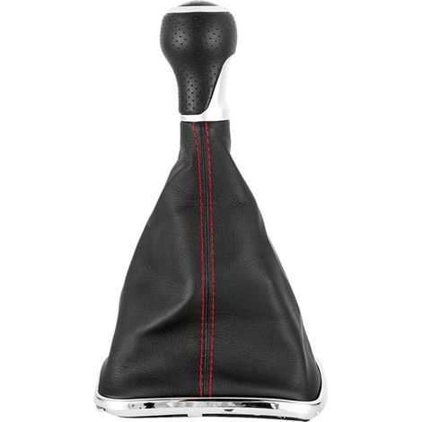 Ce kit comprend un pommeau/levier de vitesses à 6 rapports pour Volkswagen Golf et Bora, avec des finitions chromées rouges et des anneaux chromés côté conducteur. Il s'agit d'une pièce unique, fourni