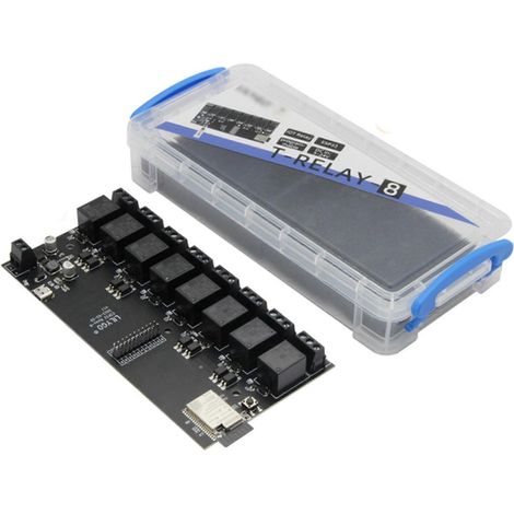 LILYGO TTGO T-Relay ESP32, 8-Kanal-DC-5V-Relaismodul, 4 MB Flash-Speicher, IoT-Lötplatine, WLAN-Bluetooth-Mikrocontroller, ESP32-Relaisplatine