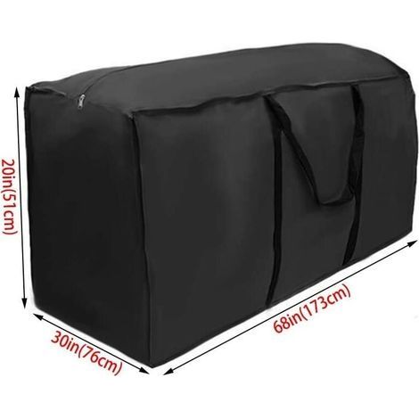 Extra große Aufbewahrungstasche für Gartenmöbelkissen, Bettwäsche, Kopfkissen, Handtasche mit Griff, wasserdichtes 210D Oxford-Gewebe (173 x 76 x 51 cm) (1/4)