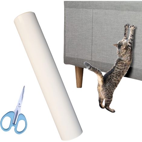 1 rouleau film de protection anti-rayures, transparent, PVC, 45 cm x 500 cm, pour meubles en bois ou textiles, lits, chaises (1/5)