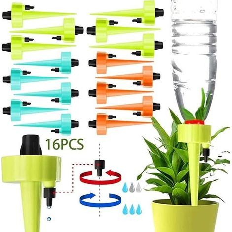 Drip Irrigation Kit - 16 Pieces - Automatic Plant Watering System - White
