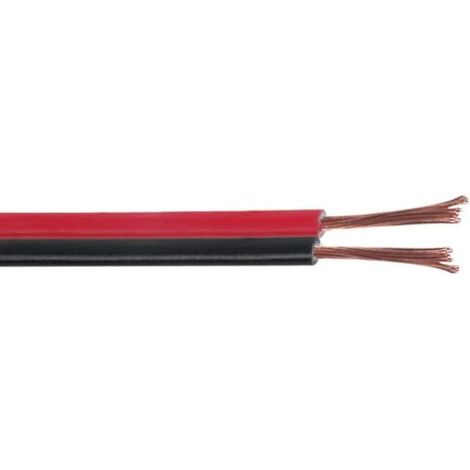 Cavo hifi 2x0.75mm² nero/rosso 25M