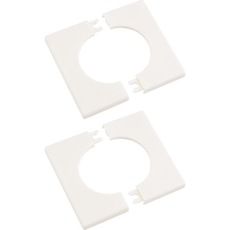 Cubiertas de pared para tuberías, 2 piezas, placas autoadhesivas cuadradas de plástico ABS de 50 mm de diámetro, cubiertas de placas de tuberías para decoración