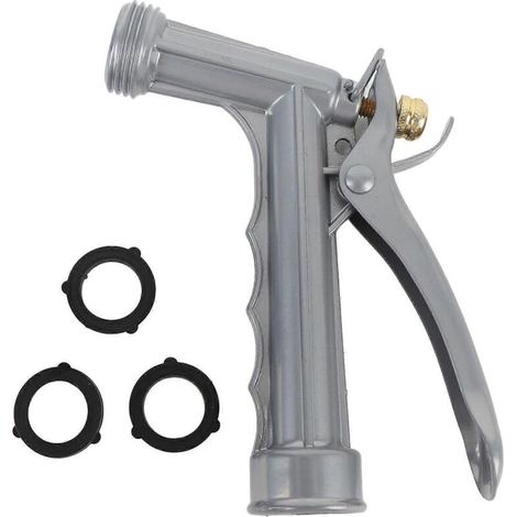 Garden Hose Nozzle Adjustable High Pressure Nozzle Sprayer for Watering Plants Washing Car Showering Pet Zinc Alloy US Standard (1/4)