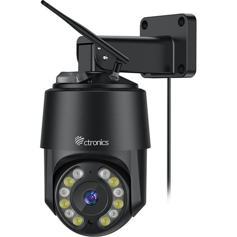4K 8MP Caméra Surveillance Extérieure WiFi 2,4/5GHz Caméra IP Détection Humain Véhicule Animal Suivi Auto Alarme Lumière Vision Nocturne Couleur Audio Bidirectionnel Métal (1/5)