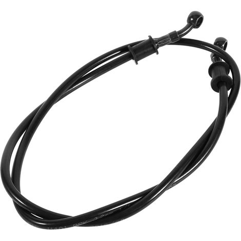 Tuyau d'Huile de Frein Moto 50cm - 120cm Tuyau de Frein Tressé en Acier Embrayage de Tuyau d'Huile de Conduite d'Embrayage Durite Frein Moto(600mm-Noir) (1/5)