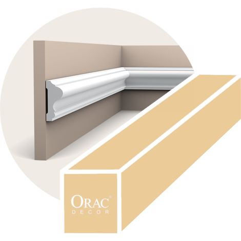 Elegante riel para cuadros - Orac Decor - L200xP2.6xH6cm - Caja de 16 metros - P8020