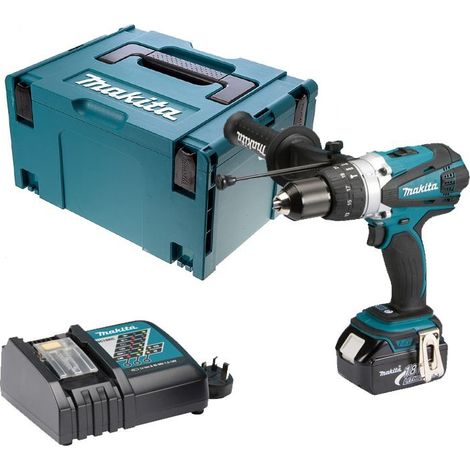 Makita DHP458RF LXT 18v Combi Hammer Drill - 1 Battery - Replaces BHP458 (1/4)