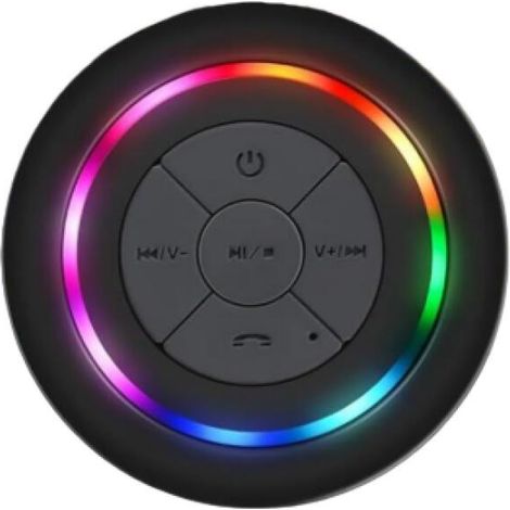 Enceinte Bluetooth Douche, Mise à Niveau, étanche IP67,Petite Enceinte Bluetooth Speaker puissante avec lumière, Ventouse et Microphone, Crystal Sound et Basse,Cadeau électronique idéal