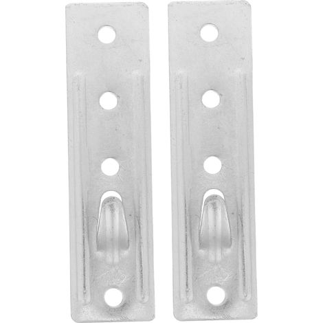 2 Pièces Support Mural Fixation Solide pour Chauffe-eau Électrique en Fer Argenté et Gain de Place Accessoires Inclus pour Petites Pièces et Murs Creux (1/4)