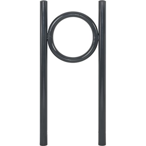 Fahrradanlehnbügel 115 x 52 cm Stahl pulverbeschichtet Ø 60 mm zum Einbetonieren Parker Anthrazit Typ O (1/5)