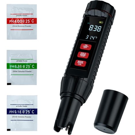 Wigearss 7 en 1 Testeur Professionnel de Qualité de l'Eau, Testeur de PH/TDS/EC/S.G./ORP/Temp/Sel, Testeur de Haute Précision pour Piscine, Aquarium, Eau Potable, Hydroponie (1/5)