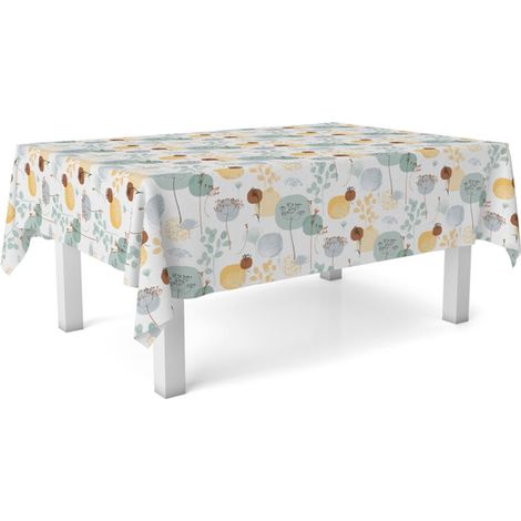 Nappe Toile cirée Lavable carrée 140x140 cm Turquoise (1/3)