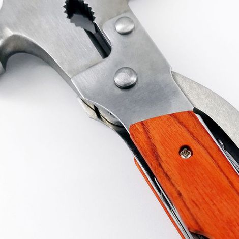 Marteau en acier multifonctionnel, pliable, marteau de camping polyvalent, marteau de randonnée, marteau de sécurité pour cône de pêche (1/5)