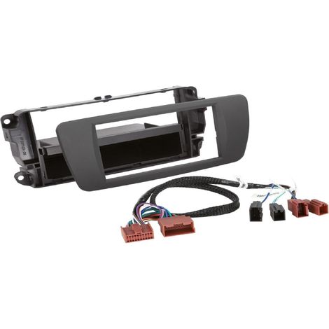 Facade autoradio 1DIN compatible avec Seat Ibiza 6J FL - Gris Tuam