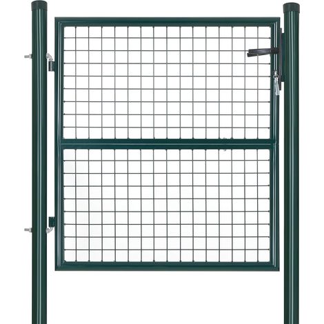 Songmics – Portillon de jardin en acier galvanisé 100 x 106 cm – Serrure et poignées incluses – Résistant aux intempéries – GGD150G01