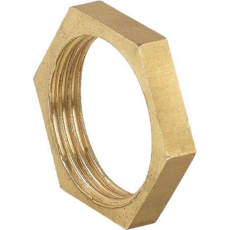 CONTRODADO ESAGONALE SENZA FLANGIA IN OTTONE GIALLO 2