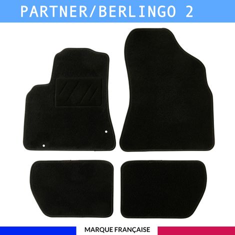 Tapis de voiture - Sur Mesure pour BERLINGO 2 / PARTNER tepee (2008 - 2018) - 4 pièces - Tapis de sol antidérapant pour automobile (1/4)
